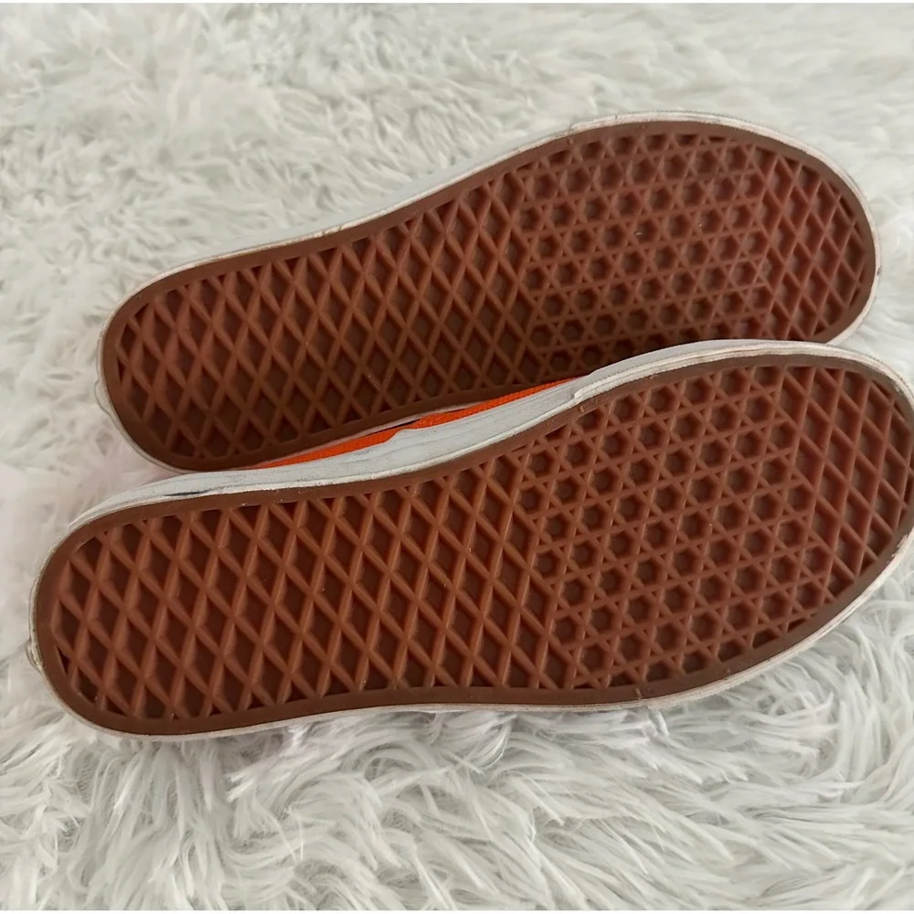 Vans orange lace‎ shoes 6.5 M 8 w